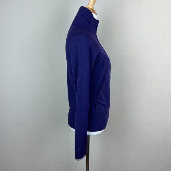 Smartwool Sweater Jacket Womens XS Purple 100% Merino Wool Full Zip Repair - Picture 3 of 14